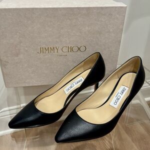Jimmy Choo Black Leather Pumps